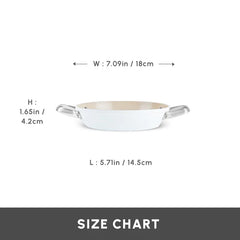 Karaca Swiss Crystal - Lage Pan – 18 cm – Inductie Geschikt – Antiaanbak – RVS Handgreep