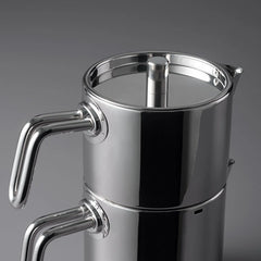 Jumbo Metalix Midi Theepot RVS - 2-delig - Inductie - 0,9L + 1,2L - Dubbele Theeketel Set
