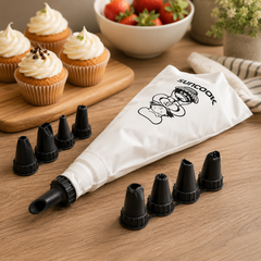 Sunplast SC-260 - Spuitzak Set – Herbruikbare Piping Bag met Spuitmondjes – Voor Taart, Cupcakes & Gebak Decoratie