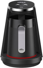 Arzum OKKA New Minio Jet - 2 Turks Koffiezetapparaat – Zwart/Chroom – 1-4 Kopjes – 400W - OK0050-D5