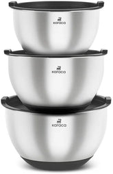 Karaca Blendbox 3-Delige Meng- & Bewaarset – 1,5L, 2L & 3L – 304 RVS – Met Deksel