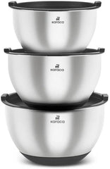 Karaca Blendbox 3-Delige Meng- & Bewaarset – 1,5L, 2L & 3L – 304 RVS – Met Deksel