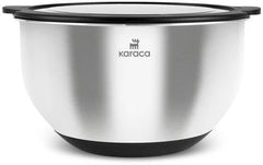 Karaca Mixmaster 2-Delige Meng- & Bewaarset – 4,5L & 2,5L – 304 RVS – Met Deksel