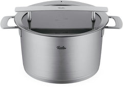 Fissler Phi Collection - Soeppan - 24 cm met Downdraft Glasdeksel - 6,5 L - Inductie