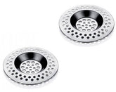 Sunplast SD-679 - 2-delige Metalen Gootsteen Zeefjes – Lavabo Afvoerfilter – RVS Spoelbak Zeef