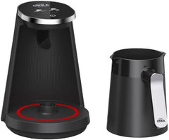 Arzum OKKA New Minio Jet - 2 Turks Koffiezetapparaat – Zwart/Chroom – 1-4 Kopjes – 400W - OK0050-D5