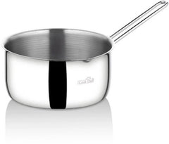 Polochef Protico PSU-114 - Sauspan en Melkpan 14 cm – Roestvrij Staal – RVS Steelpan – Zilver – Vaatwasserbestendig