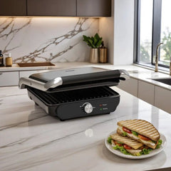 Homend Grilliant 1366H - Contactgrill & Tosti Apparaat – 2000W – Uitneembare Grillplaten – RVS