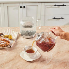 Karaca Glissia – Glazen Theepot XL – Borosilicaatglas – Inductiegeschikt – Transparant