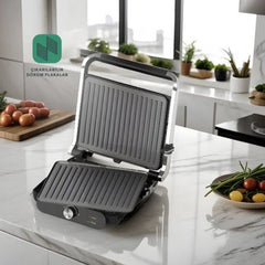 Homend Grilliant 1366H - Contactgrill & Tosti Apparaat – 2000W – Uitneembare Grillplaten – RVS