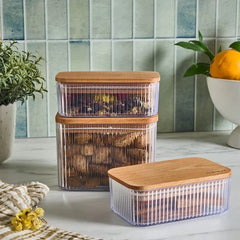 Karaca Massimo - Bewaarbakjes Set 3-delig – Transparant – BPA-vrij