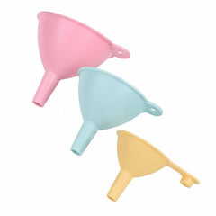 Sunplast SD-4381 - 3-delige Mini Trechterset – Kleine Kunststof Trechters – Keuken Hulpmiddel – Groen / Zalm / Antraciet / Latte