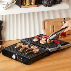 Karaca Nova Grill - Contactgrill & Tosti-ijzer – 2000W – 6 Sneetjes – Timer – 180° Grill – RVS Inox