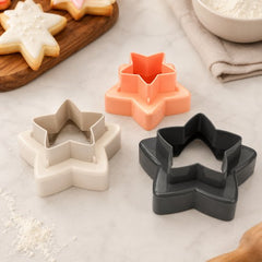 Sunbaker PD-3304 Ster Koekjesvorm Set – Kunststof Uitsteekvormen voor Koekjes, Fondant & Marsepein – Set van 3