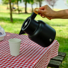 Karaca Corelock - RVS Thermoskan 1,6 Liter – Dubbelwandige Thermosfles - Zwart