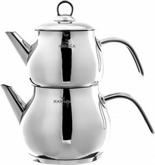 Karaca Layla - RVS Inductie Theepot – Midi – 1L & 1,75L – 18/10 Roestvrij Staal – Zilver