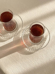 Pasabahce Elysia - Theeglazen – Set van 6 – 170 ml – Kristalglas – Luxe Turkse Theeglazen
