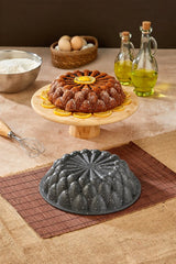 PoloChef Prizma PDT-126 - Tartvorm 26 cm – Gegoten Aluminium – Granieten Antiaanbaklaag – Antraciet – Quiche- en Taartvorm
