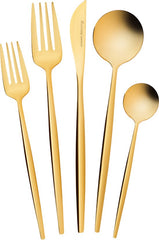 Karaca Orion Gold - 30-delige Bestekset – 6 Personen – RVS – Goud – Luxe Bestek