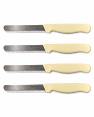 Solingen XL - RVS Allround Fruitmes - Creme - met Kartel - Set van 4