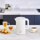 Homend Heatrow Cooltouch - Waterkoker 1.7L – 2200W – Dubbelwandig – Cool Touch – Stil Koken – RVS – Wit