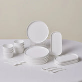 Karaca Stream Bomo - New Bone Serveerset 22-delig - 6 Personen - Wit - Schalen. Borden en Lepels