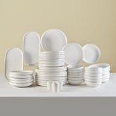 Karaca Stream Saturn - 53-Delige Serviesset voor 12 Personen – Platin – New Bone