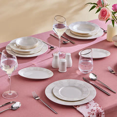 Karaca Forever New Olio - Serviesset – 53-delig – 12 Personen – Wit – New Bone – Dinerborden. Diepe Borden. Dessertborden & Schalen