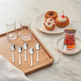 Karaca Boreas - Theelepel met Opbergdoos – 6 Delig – RVS – Zilver – Luxe Theelepels – Vaatwasserbestendig