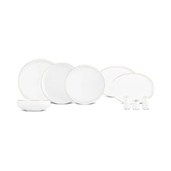 Karaca Stream New Sunset - New Bone - 53-Delige Serviesset voor 12 Personen – Goud