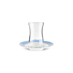 Karaca Blue Clove Bone - Ontbijtservies – 26-delig – 6 Personen – Blauw/Wit - Serviesset