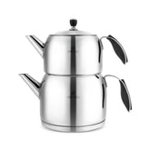 Karaca Stelly XL –RVS Theepot – Roestvrij Staal (RVS) – Inox - 1 + 2 Liter