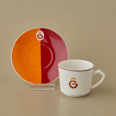 Karaca x Galatasaray - Turkse Koffiekoppenset – 12-Delig – 6 Personen – 80 ml – Porselein – Officieel Gelicentieerd