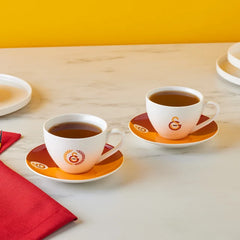 Karaca x Galatasaray - Porseleinen Theekoppenset – 2 Personen – 220 ml – Officiële GS Collectie