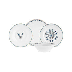 Karaca Forever Iznik - 24-delige New Bone Serviesset – 6 Personen – Multicolor - Luxe Dinerset