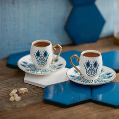 Karaca Iznik - Espressokopjes – 2-delig – Koffiekopjesset – Stijlvol Design – Espresso Servies