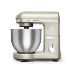 Karaca Mastermaid Chef Pro Dubbelarmige Keukenchef 1500W Zachte Room. Glanzende Room. 1500W. 5 L Mixer. Keukenmachine. Snelheidsinstelling. Deeghaak. Kloppen. Kneden en mengen