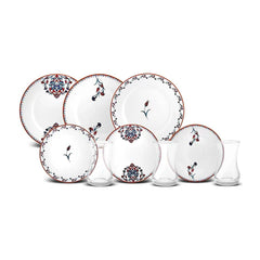 Karaca Nakkaş – Dessert Set – 6-Persoons – 18 Delig –