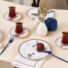 Karaca Nakkaş – Dessert Set – 6-Persoons – 18 Delig –