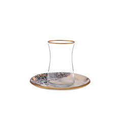 Karaca Aris – Elegante Turkse Theeglazenset – Multikleuren – Set van 6 – 12-Delig