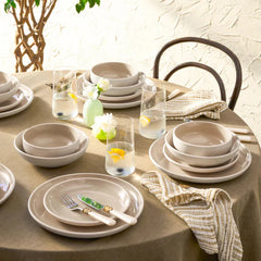 Karaca Abby 24-Delige Stoneware Serviesset – 6 Personen – Crème – Modern & Elegant Design
