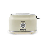 Karaca Retro Broodrooster – 2 Sneden – Crème – 815W – Met Ontdooifunctie