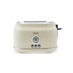 Karaca Retro Broodrooster – 2 Sneden – Crème – 815W – Met Ontdooifunctie