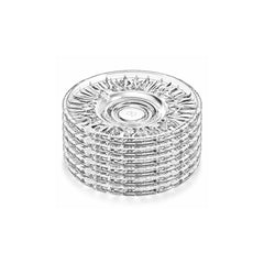 Pasabahce Echo - Theeschotels – 6 Stuks – 11,5 cm – Glas – Glazen Onderzetters