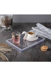 Ekselans – Kristal Kralen Dienblad – Plexiglas – 27 cm x 20 cm – 1 Stuk - rechthoek
