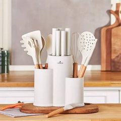 Karaca Burby – 14-delige Messen en Keukengerei Set – Creme
