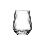 Pasabahce Focus Allegra - Drinkglazen 425 ml – Set van 6 – Geribbelde Waterglazen