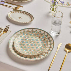 Karaca Forever Dorothy - 53-Delig Servies – 12 Persoons – New Bone Serviesset – Dinerborden Kommen Dessertborden