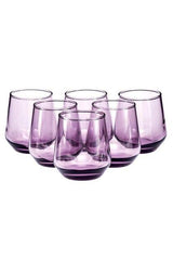 Pasabahce Allegra - Paarse Shotglazen – 115 ml – Set van 6 – Borrelglazen - Likeurglazen