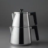 Jumbo Dynamic Steel Theepot RVS - 2-delig - Inductie - 1L + 1,9L - Turkse Theeketel